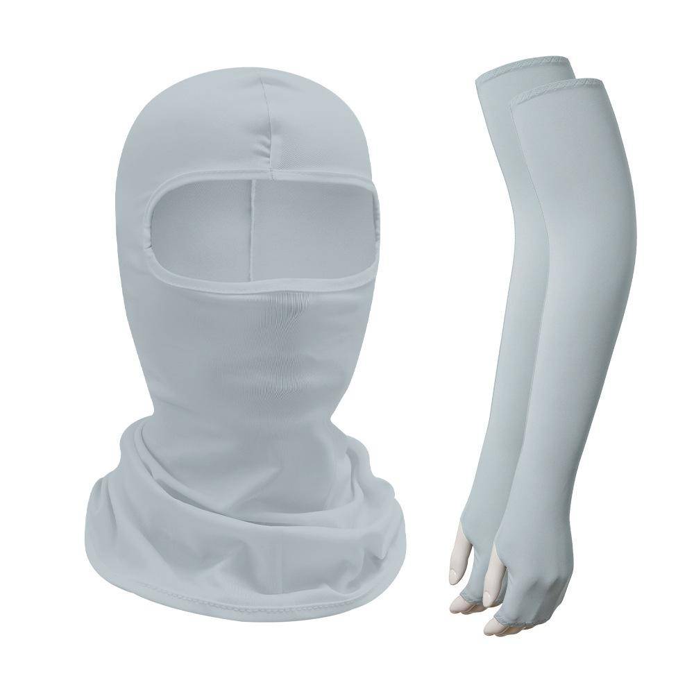Motorcykel Balaclava Heltäckande Ansiktsskydd med Armvärmare Vindtät Andningsbar Motorcykel Motocross Biker Cykling Anti-UV