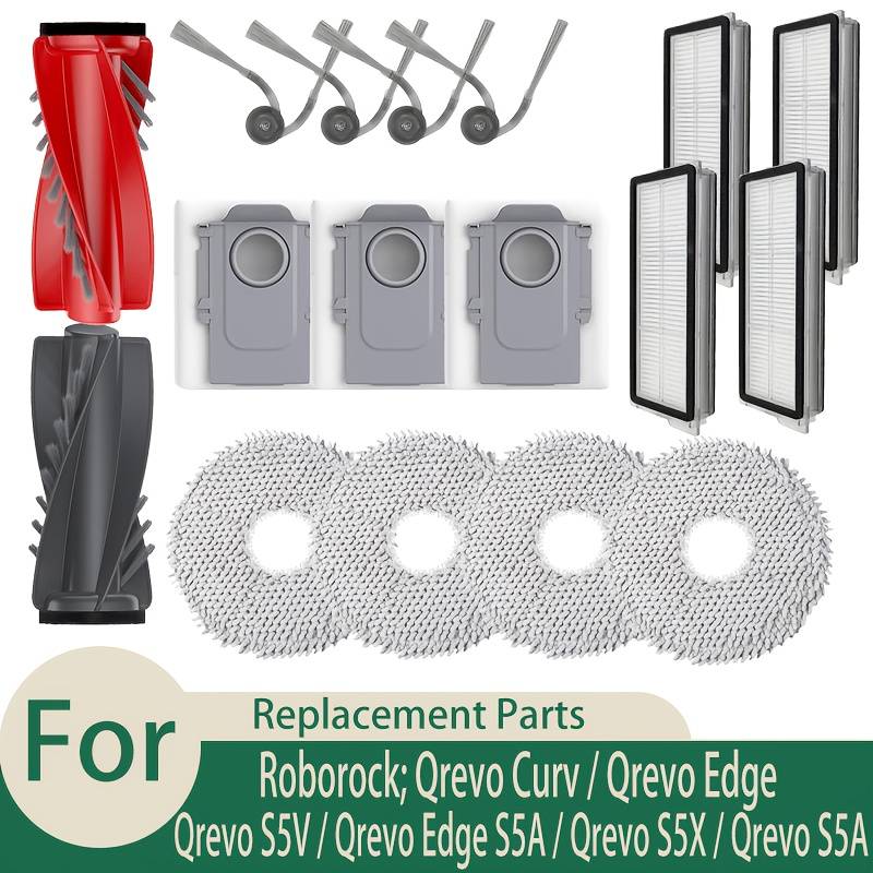 Compatible For S5v//s5x/edge S5a Vacuum Replacement Parts: Main Brush, Mop Cloth Pads, Hepa Filters, Dust Bags, Side Brushes - Compatible For Robotic Vacuum Cleaner Accessories
