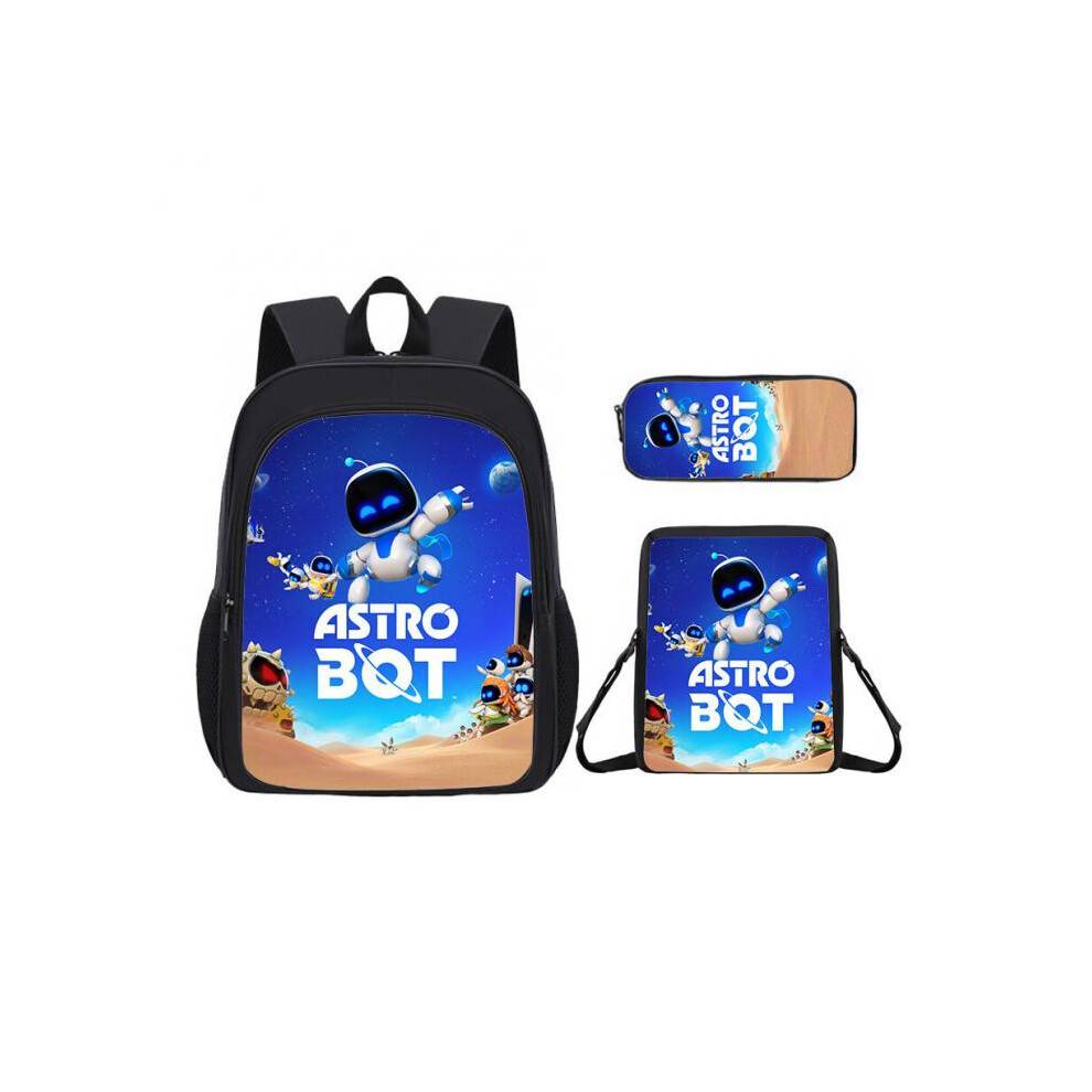 (05) (02) Cartoon Backpack Student Pack With Astro Bot Graphic Printing Design For Daily