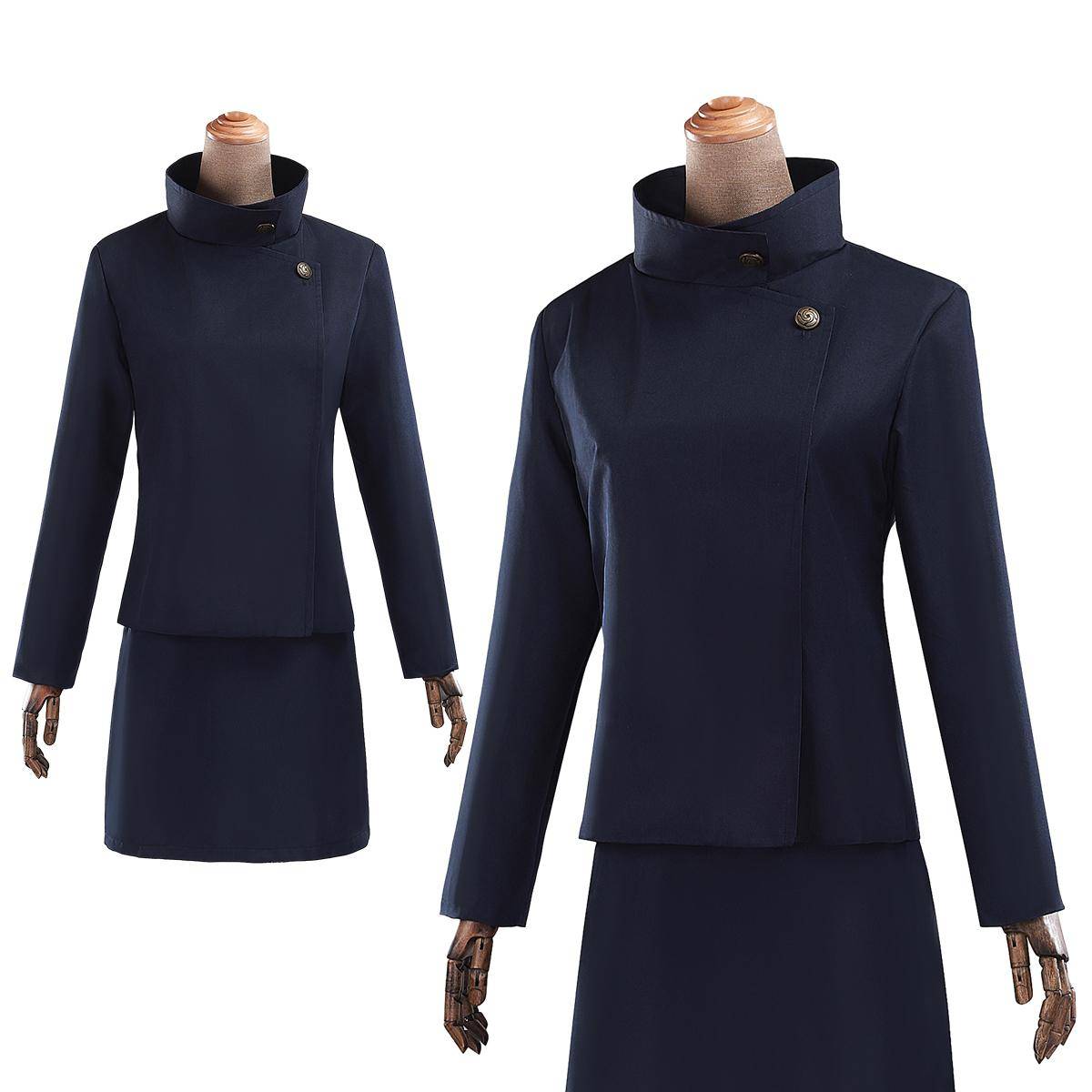 HOLOUN Jujutsu JJK Manga Anime Shoko Ieiri Cosplay Kostym Peruk Jacka Kjol Rose Nät Syntetisk Halloween Jul cm black