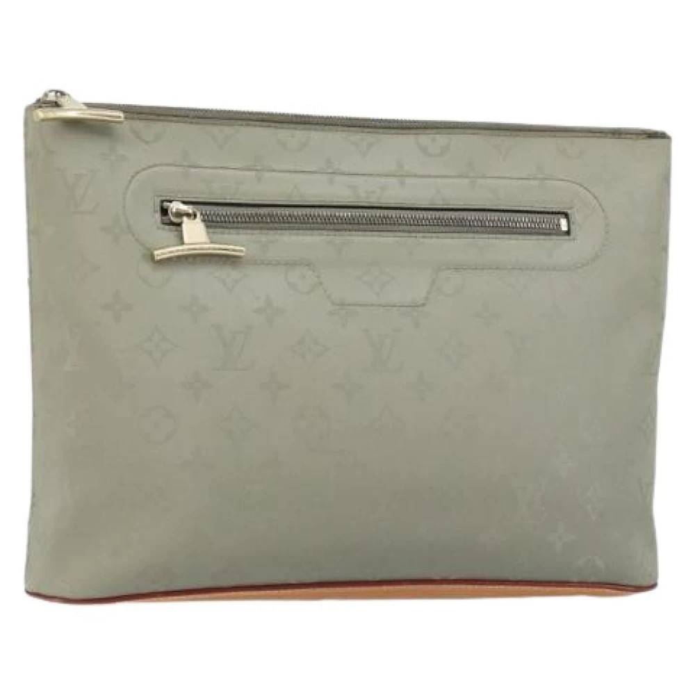 Louis Vuitton Vintage Pre-owned Canvas Clutch - Vintage - Dame - Grå - ONE SIZE -