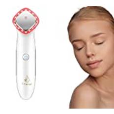 I-Facial EMS Cream Face Massager Anti-Wrinkle Facial Massager Red and Blue LED Light Therapy Deep Cleansing and Anti-Ageing Wrinkle Removal Firming and Lifting Skin Rejuvenation Daily Face Care