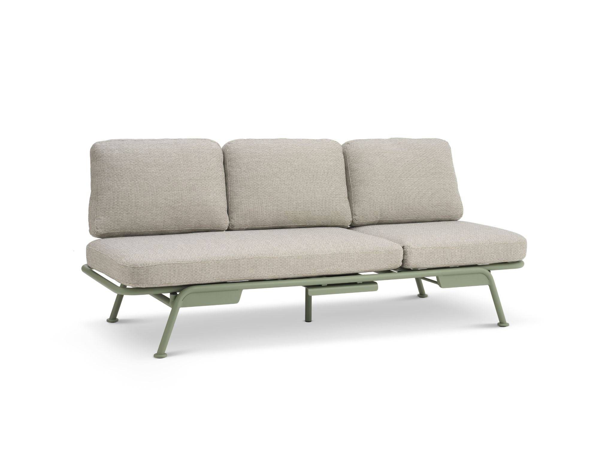 Lexpo Santorini loungesofa (Dusty Olive Aluminium).