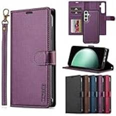 Phone Case Kompatibel med Samsung Galaxy A15 4G plånboksfodral med korthållare PU-läder Magnetiskt löstagbart stöd Stötsäkert handledsrem Avtagbart flipfodral till Samsung Galaxy A15 4G Smartphone Bak