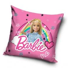 Barbie: Pudebetræk med regnbuemønster, polyester - 40 x 40 cm