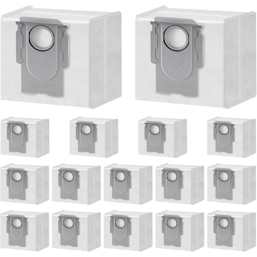 16 pakker Q10 Q7 Q5 udskiftningspose kompatibel med Roborock Q10 S5+, Q7 M5+, Q5 Max+, 3,6L støvsugerpose kompatibel med Q10 X5+, Q5+, Q5 Pr