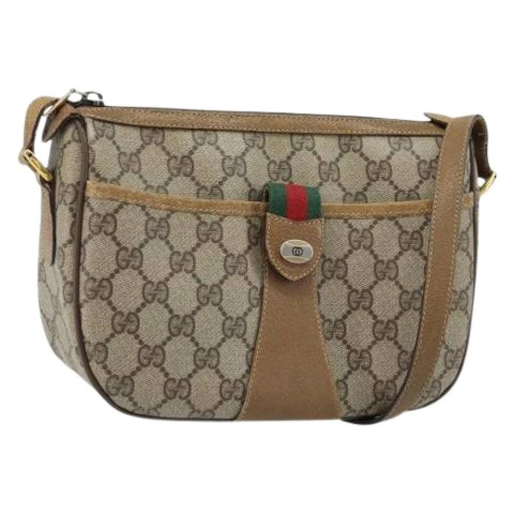 Gucci Vintage Pre-owned Vintage GG Canvas Skuldertaske - Vintage - Dame - Beige - ONE SIZE - Uld
