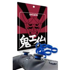 Oni Aim Stick Protective Ring Silicone Ring Pro Controller PS4 PS5 Switch Accessories Controller Powder Spray Rings Set of 8 Anti-Scratch (Blue)