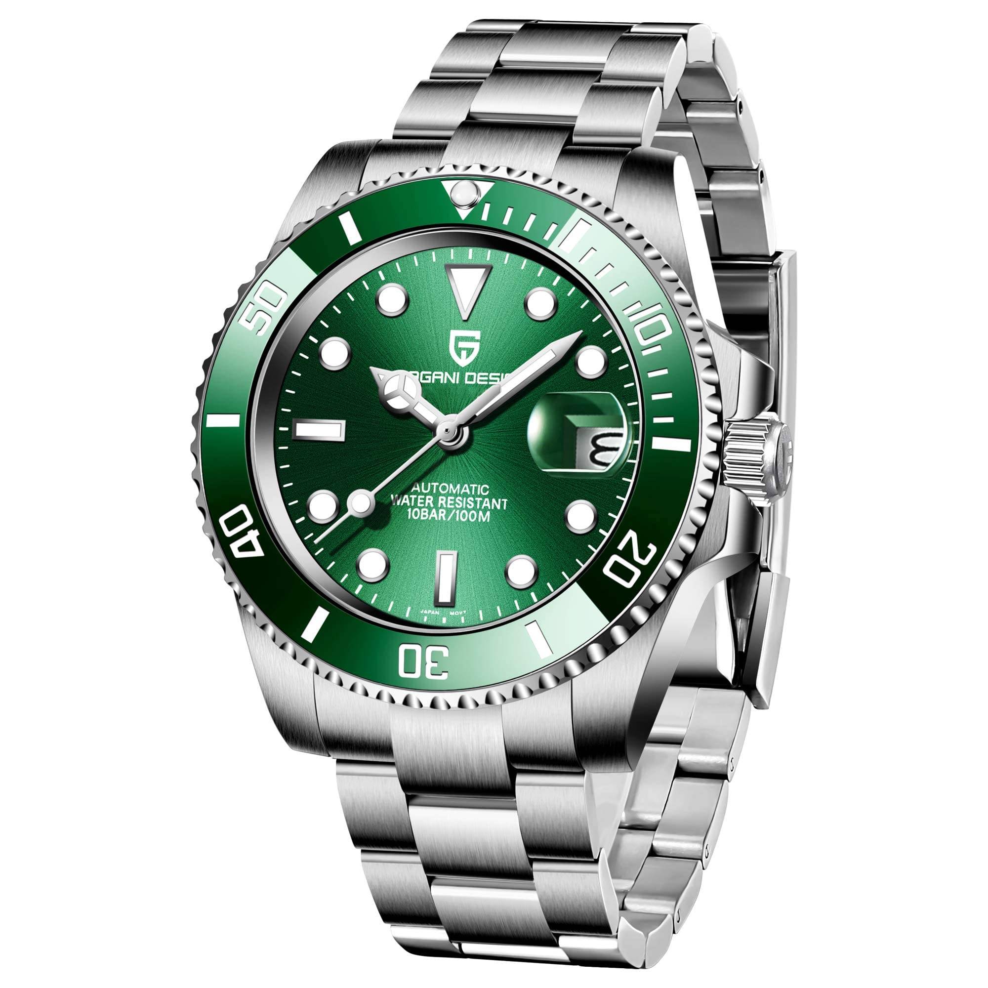 Pagani Design Made in Seiko NH35 Submariner Automatic Mechanical Watch with Water Ceramic Stainless Steel Sapphire PAGANI DESIGN Men's Watch, Japan,