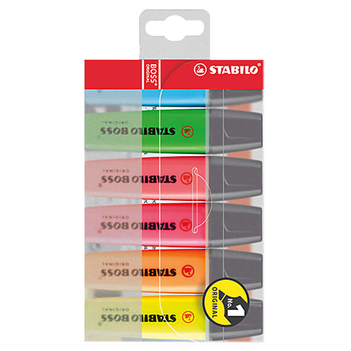 Överstrykningspenna Stabilo Boss 6st/set
