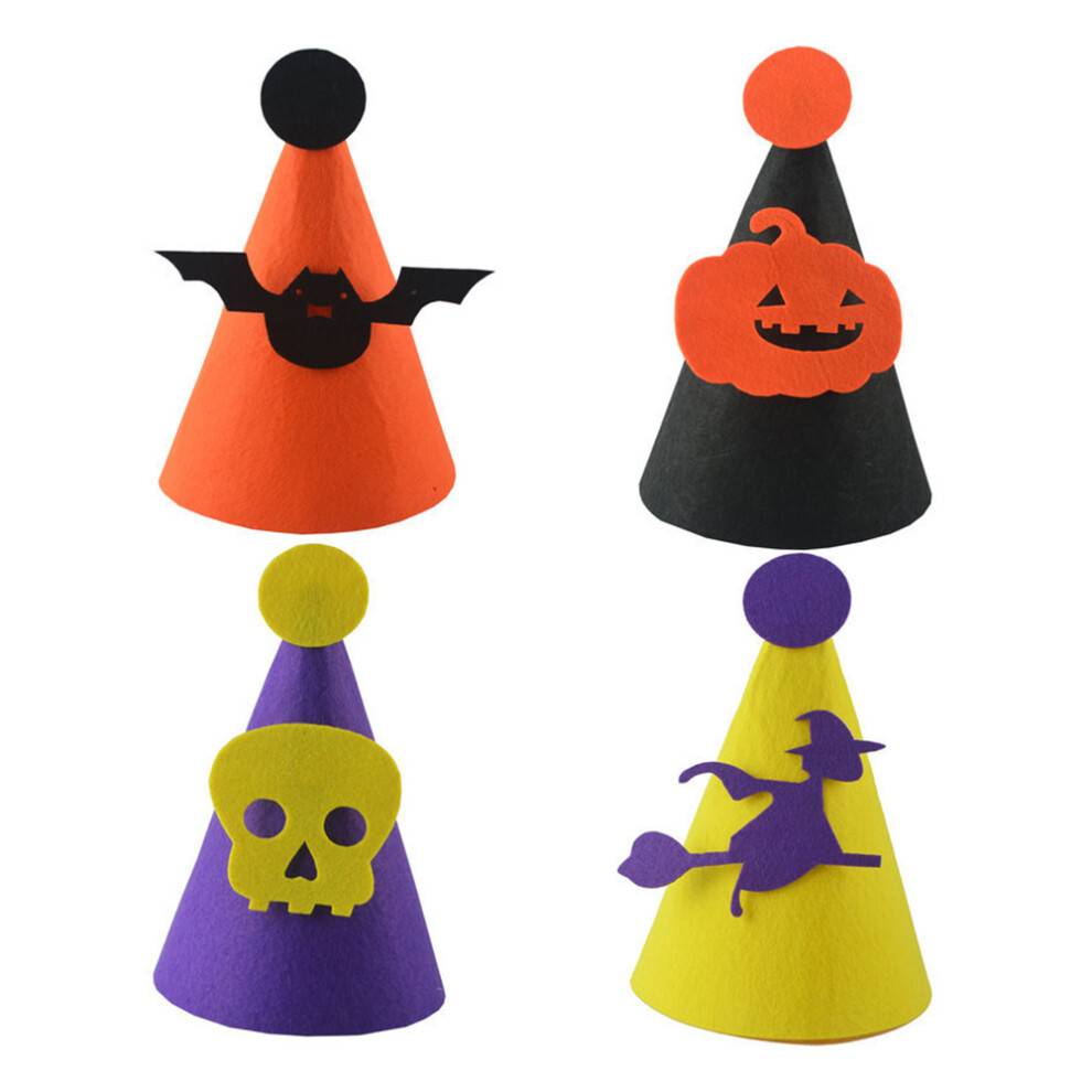 Filtfesthat til børn, Halloween-tema fotoboksrekvisitter med kliklåsdesign og genanvendelige mønstre, sødt design til børnekostumetilbehør