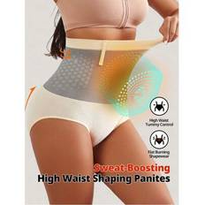 1 st sömlös hög midja shapewear för kvinnor, sportkompressionsstödjande fitnessunderkläder, magkontroll midjeformare, icke-rullande bantningsdräkt - Multifärgad (L,M,S,XL)