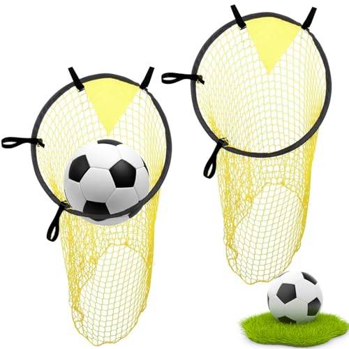 quiodok 2 st Fotbollsträningsmål Fotbollsmålträning Träningsutrustning för Fotbollsmål Fotboll Top Bins med 4 Justerbara Remmar för Noggrannhet Träning Utrustning (45 x 60 cm)