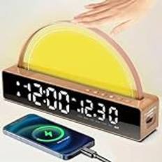 QXWD 1st Sunrise Alarm Clock - Wake Up Light med simulerad soluppgång, pekkontroll, dynamisk