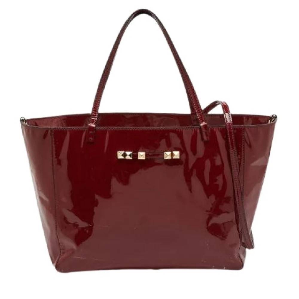 Valentino Vintage Pre-owned Læder Skuldertaske - Vintage - Dame - Rød - ONE SIZE - Uld