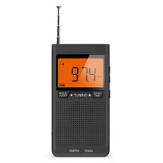 FM Pocket Radio Bärbar Radio Väckarklocka Auto-Search Kanaler Mini Hand Radio