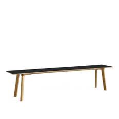 HAY - CPH Deux 215 2.0 Bench Lacquered Oak Frame W200 X D35 X H45 Ink Black Top Lacquered Beech Edge - Bänkar - Ronan & Erwan Bouroullec - Svart - Trä