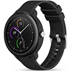 Vobafe 20 mm rem kompatibel med Garmin Vivoactive 3-rem, mjukt silikonrem ersättningsarmband för Garmin Vivoactive 3 Music/Venu/Vivomove 3/Luxe/Style/HR/Forerunner 245/645 Music, svart