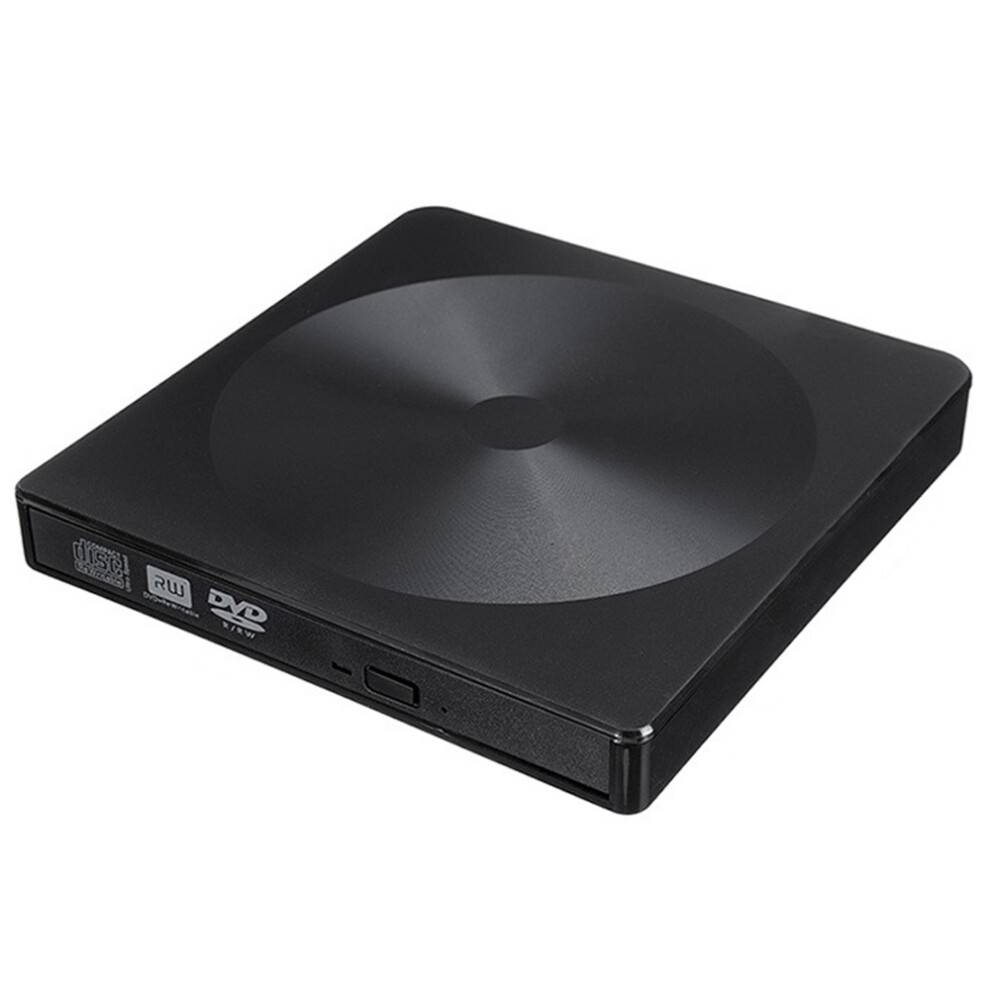 Bærbar mediehub, 5-i-1 eksternt DVD-drev, USB 3.0 og Type-C-grænseflade, ekstra USB C-adapter medfølger for problemfri tilslutning