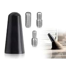 Lhbwhiz Antenna bil, mini universell bilantenn med förstärkt mottagning, 1 antenn + 3 skruvar i olika storlekar, kompatibel med Honda med M6, M5 eller M4-skruvar (svart)