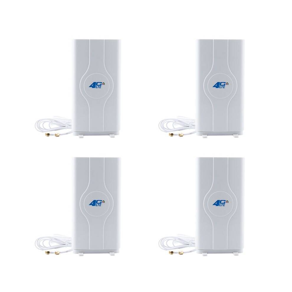 4X 700-2600mhz 88dbi 3g 4g Lte Antenna Mobile Antenna Male Connector Booster Mimo Panel Antenna+2 Meters(2x SMA-Male)