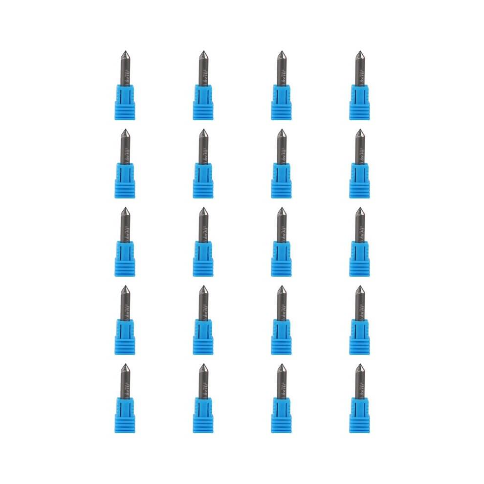 20X PCD Diamond Engraving Bits Engraver CNC Carving Tools Stone Carbide Milling Cutter D6XL40X70degreeX0.4