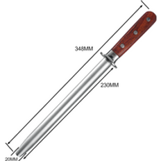 9 Inch High Quality Carbon Steel Diamond Powder Knife Sharpener Rod Professional Honing Steel for Master Chef Knife Accessories