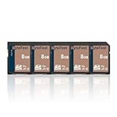 ByteFest SD-kort 8 GB SDHC minneskort (5 paket) – klass 10, U1, V10, minneskort