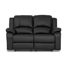 Norbo Liten Reclinersoffa 2-sits Konstläder - Svart / Mörk Biosoffa & reclinersoffa