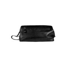 SEAN JUNIOR TOILETRY BAG Black Leather
