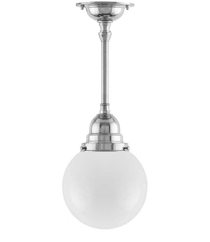 Loftslampe - Byströmpendel 80 nikkel, kuppelskærm - 20 cm
