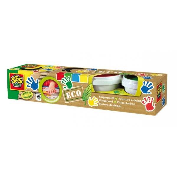 Fingerfärg, 4 färger ECO