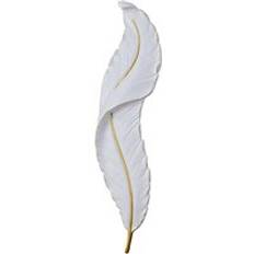 Home decor minimalist white feather shape wall light hotel restaurant cordless battery rechargeable modern luxury led wall lamp