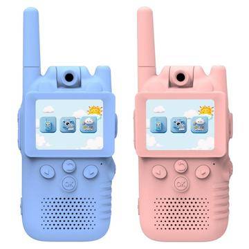 X18 Video-walkie-talkie-sæt til børn - blå / lyserød