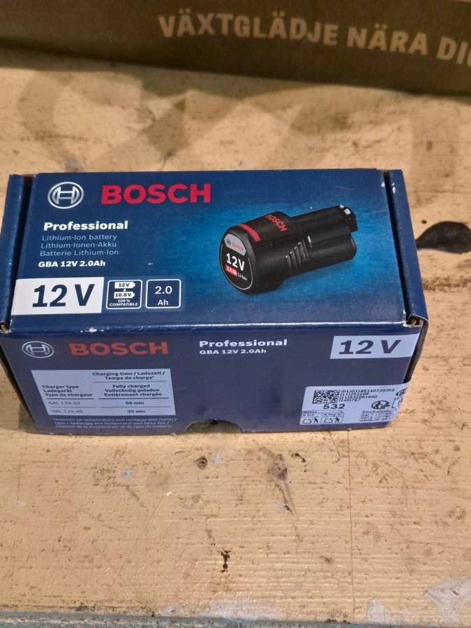 Bosch Professional GBA 12V 2.0Ah Litiumjonbatteri
