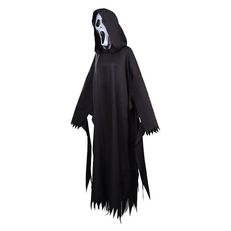 Ghostface mördare kappa mask kostym herr, skräckfilm, halloweenkostym cm