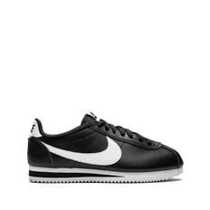 Nike - Classic Cortez skinnsneakers - dam - läder/polyester/gummi - 8.5 - Svart