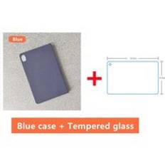 För chuwi hipad air case stativ pu läderfodral för chuwi hipad air tablet pc skyddsfodral med - Blått fodral lägg till glas