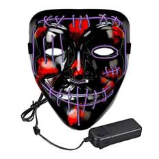 El Wire Purge 2 LED Maske - Lilla