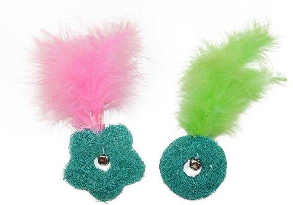 Kattleksak Feather Loofas flower