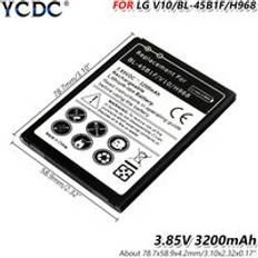 3.85v 3500 mah li-po bl -51yf batteri för byte av lg g4 h818 h815 h812 h811 g3 g5 v10 v20 h818 h968 f800 d855 d852 d851 - För lg v10