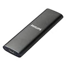 Philips bärbar extern SSD 500 GB - SATA, Speed USB-C-USB, aluminium, 250 GB, Ultra Slim