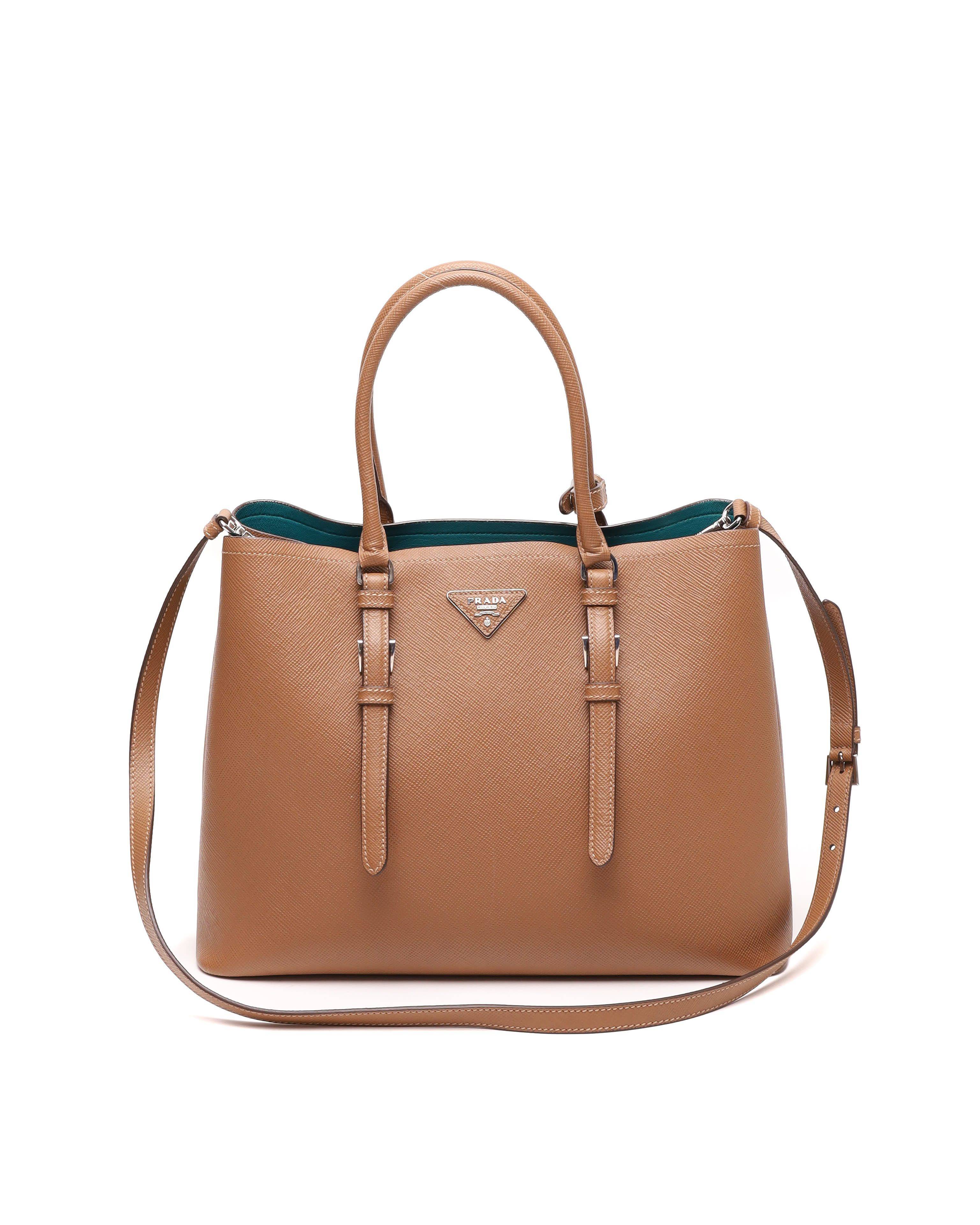 Prada Saffiano Medium Cuir Tote Bag - Other - One Size