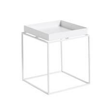 HAY - Tray Table. Small - White - Sidobord - Svart - Metall