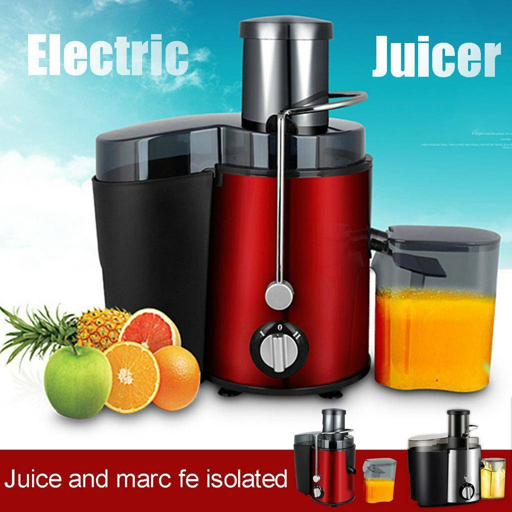 220V 2-hastighets juicepressar i rostfritt stål Elektrisk Juice Extractor Fruktdricksmaskin för hem Sonifer Fresh Juice Squeezer röd