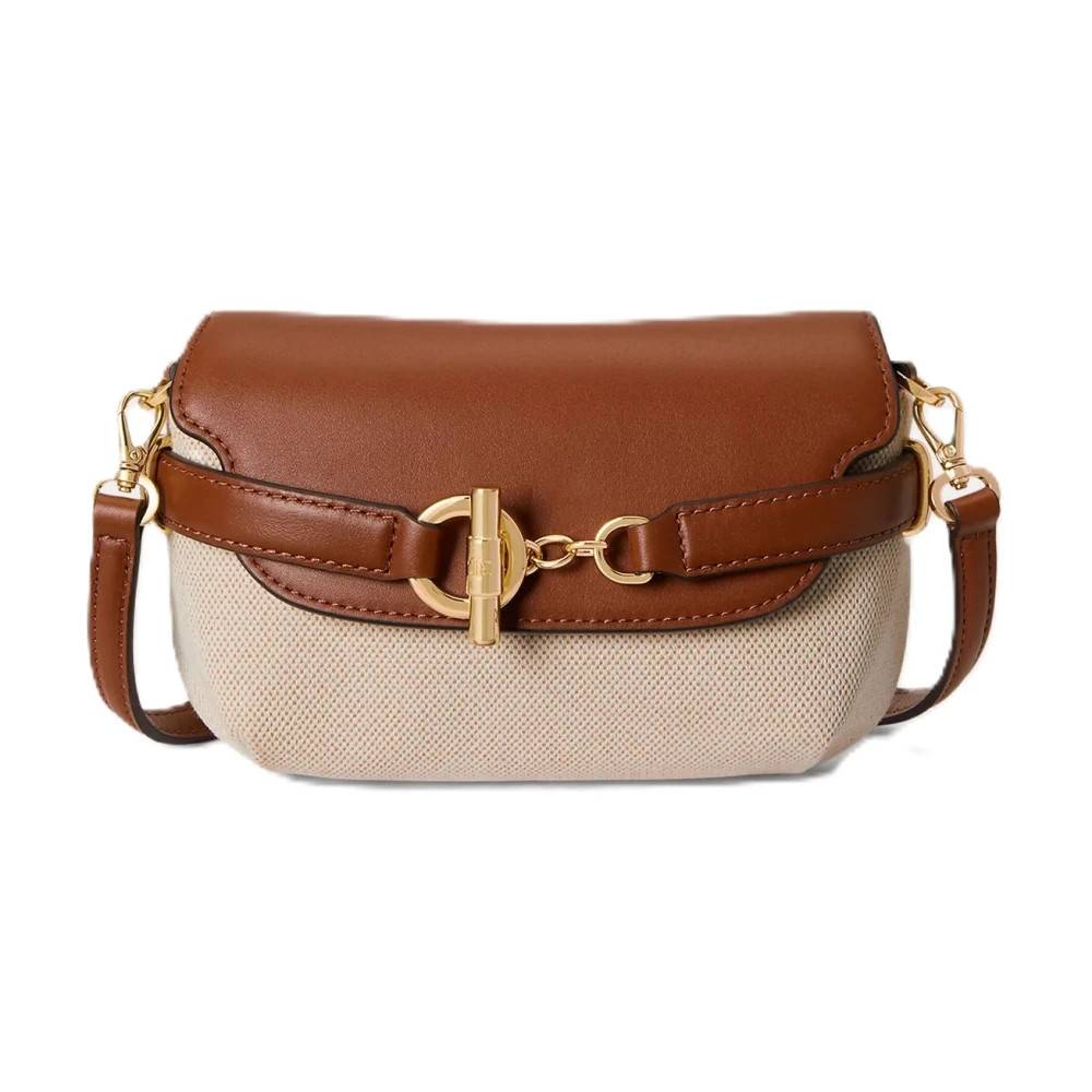 Ralph Lauren, Tasker , Dame, Beige, ONE SIZE, Bomuld, Blke Sm Crs-Crossbody-Small-Crss Dye Cnvs/Nt Sm