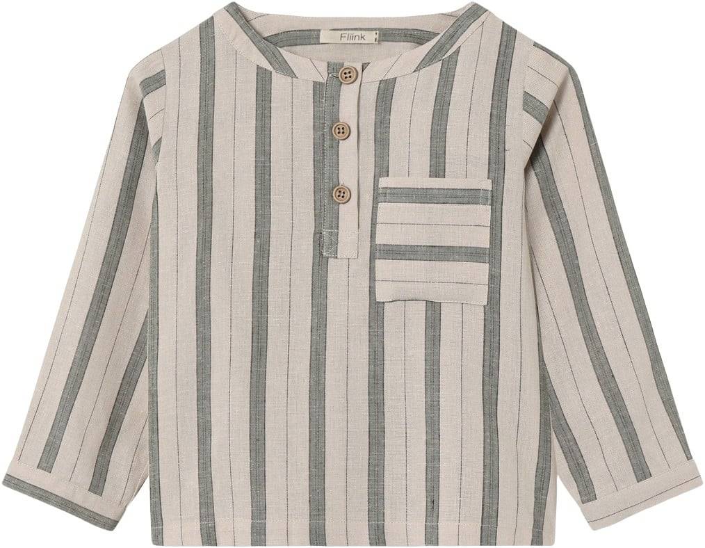 Fliink Vira LS Shirt Str 4Y/104 - Hedge Green / Sandshell Skjorter Viskose hos Magasin.