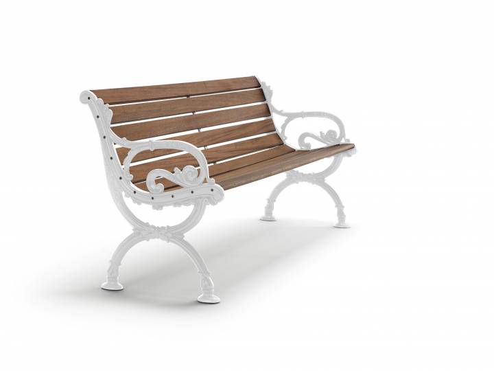 Byarum Soffa, 125 Cm - Vit/oljad Mahogny
