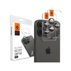 Spigen Spigen Glass tR EZ Fit Optik Pro 2 Pack, desert titanium - iPhone 16 Pro/Pro Max