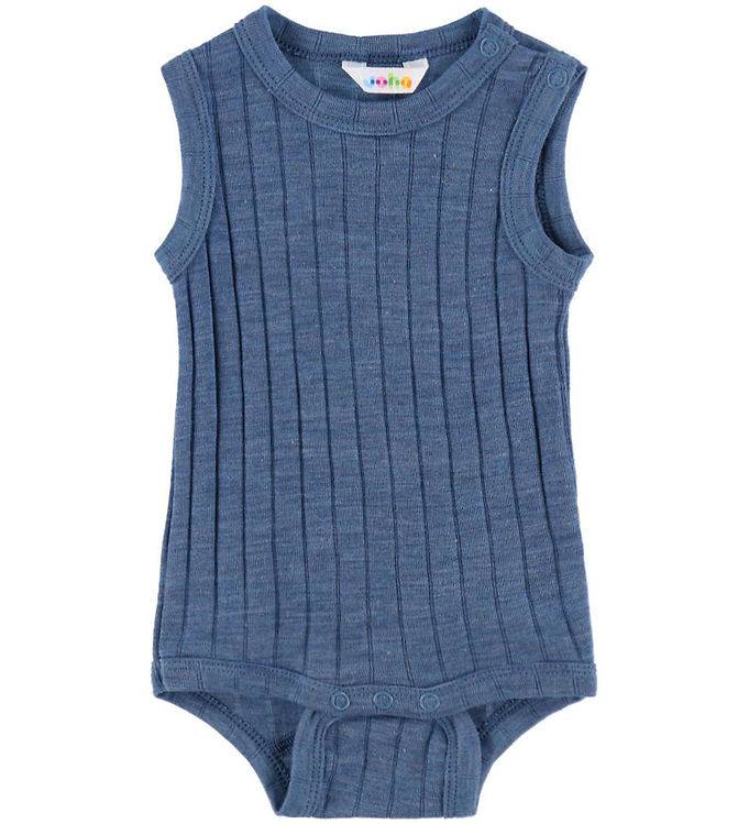 Joha Body u/æ - Uld/Silke - Blåmeleret - Joha - 100 - Body U/Æ